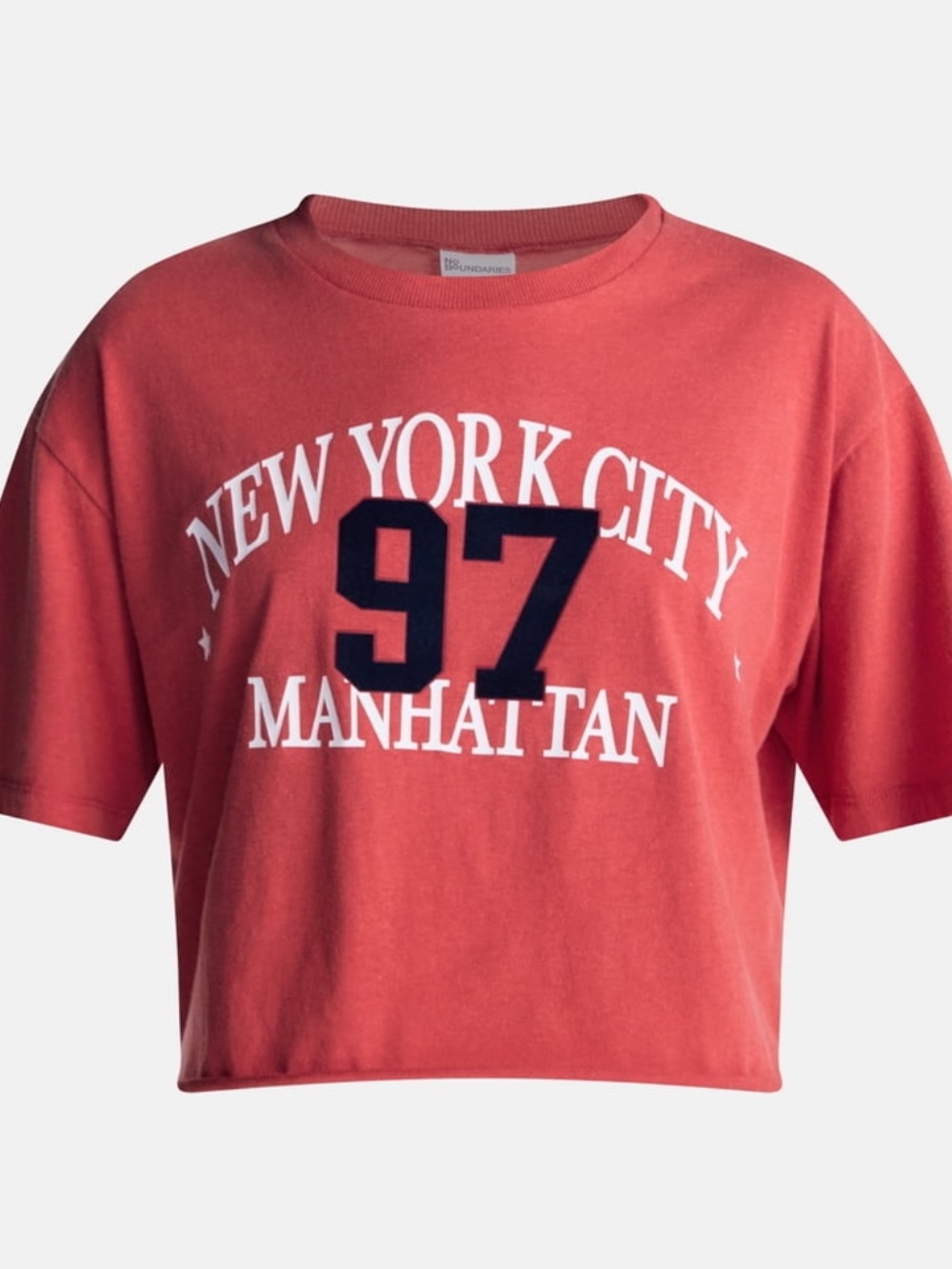 No Boundaries Boxy Cropped Graphic Tee